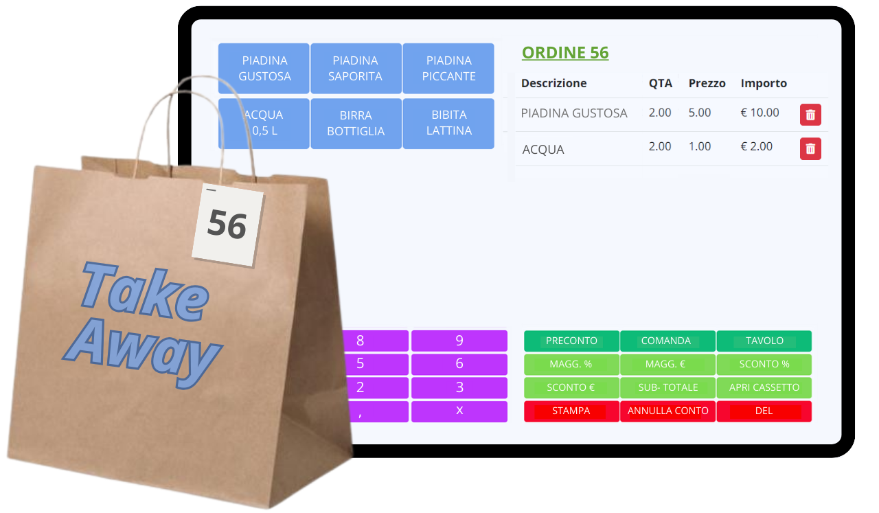 Sistema Cassa per Take Away Smemo Cash Ticketing Sistema Cassa per Take Away Smemo Cash Ticketing